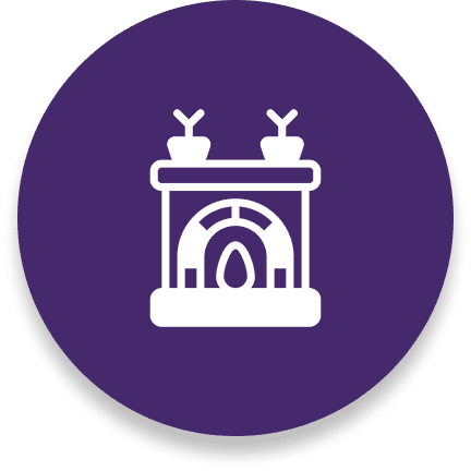 Grand Fireplace Setting