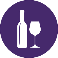 Purple wine icon design